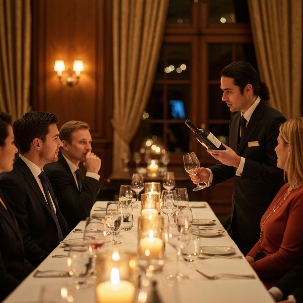 Wine tasting dinner event
